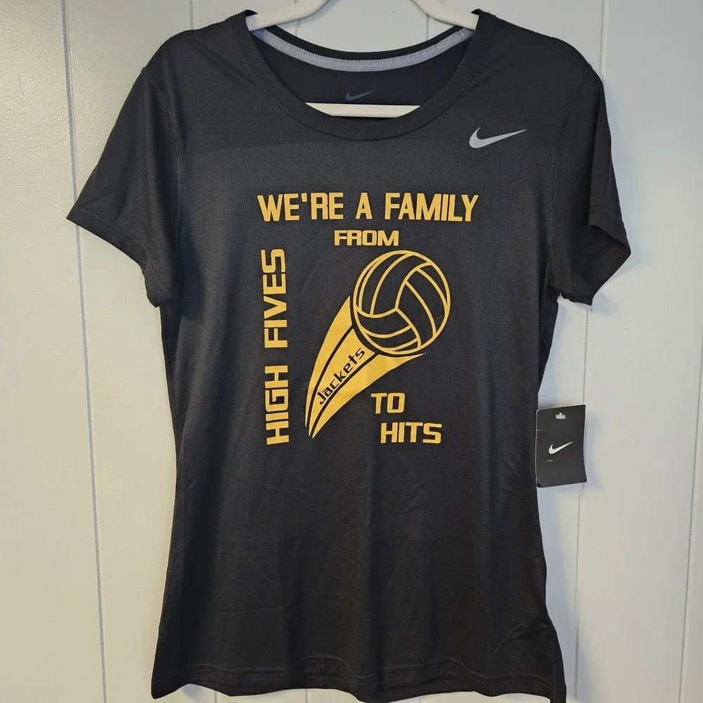 Nike Top‎ Size Medium Black And Gold T-Shirt